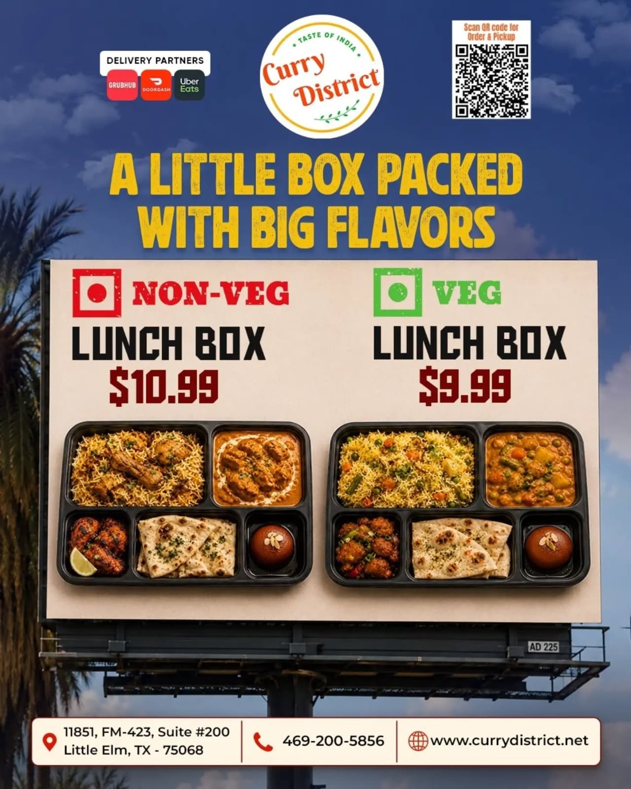 Non-Veg Lunch Box for $10.99 and Veg Lunch Box for $9.99