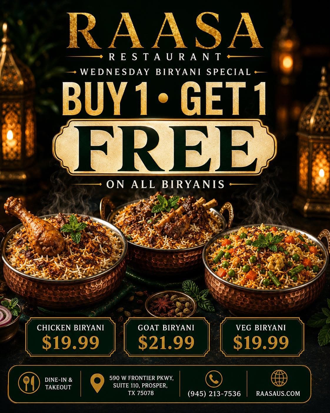Raasa restaurant & bar deal