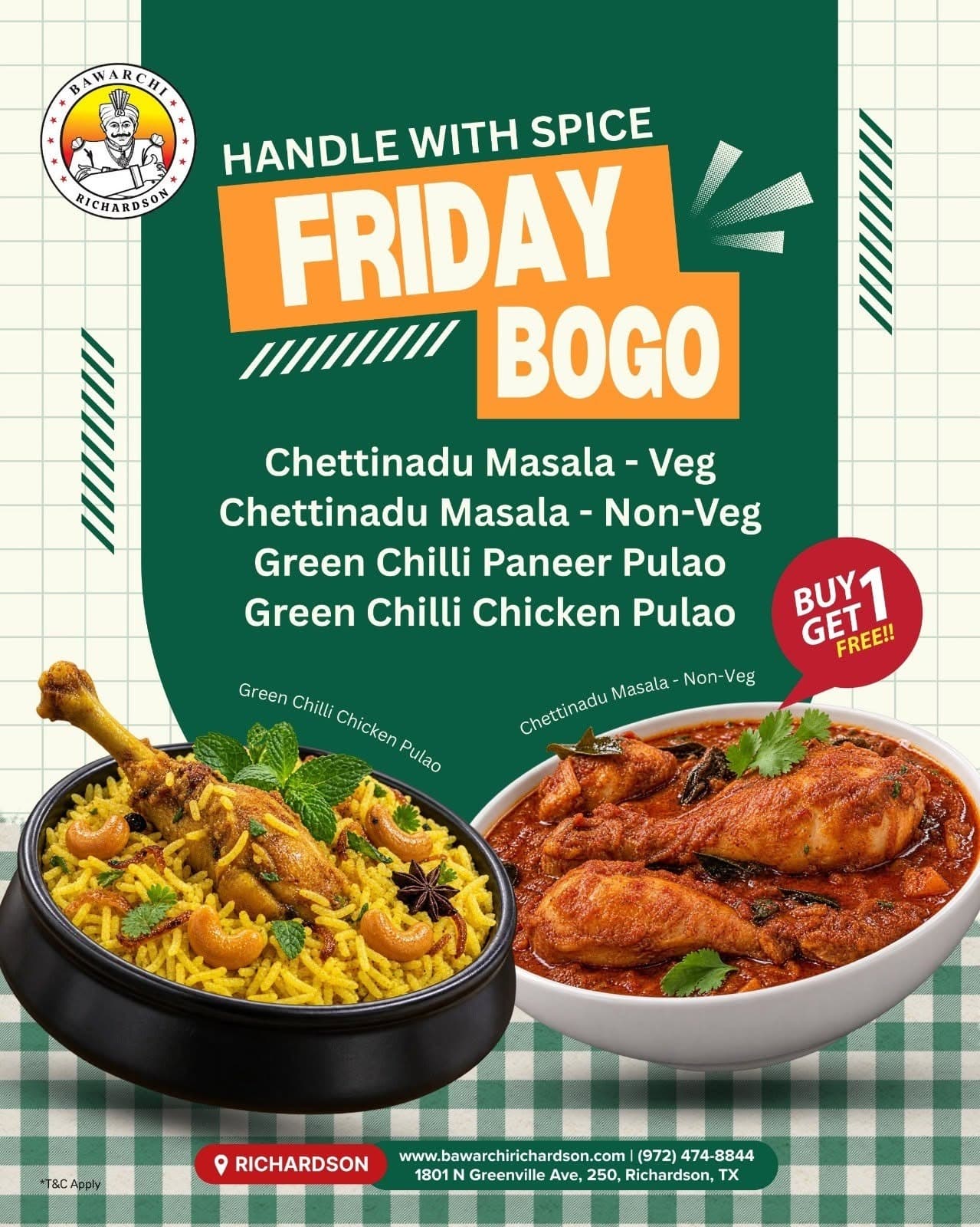 Bawarchi Indian Cuisine - Richardson deal