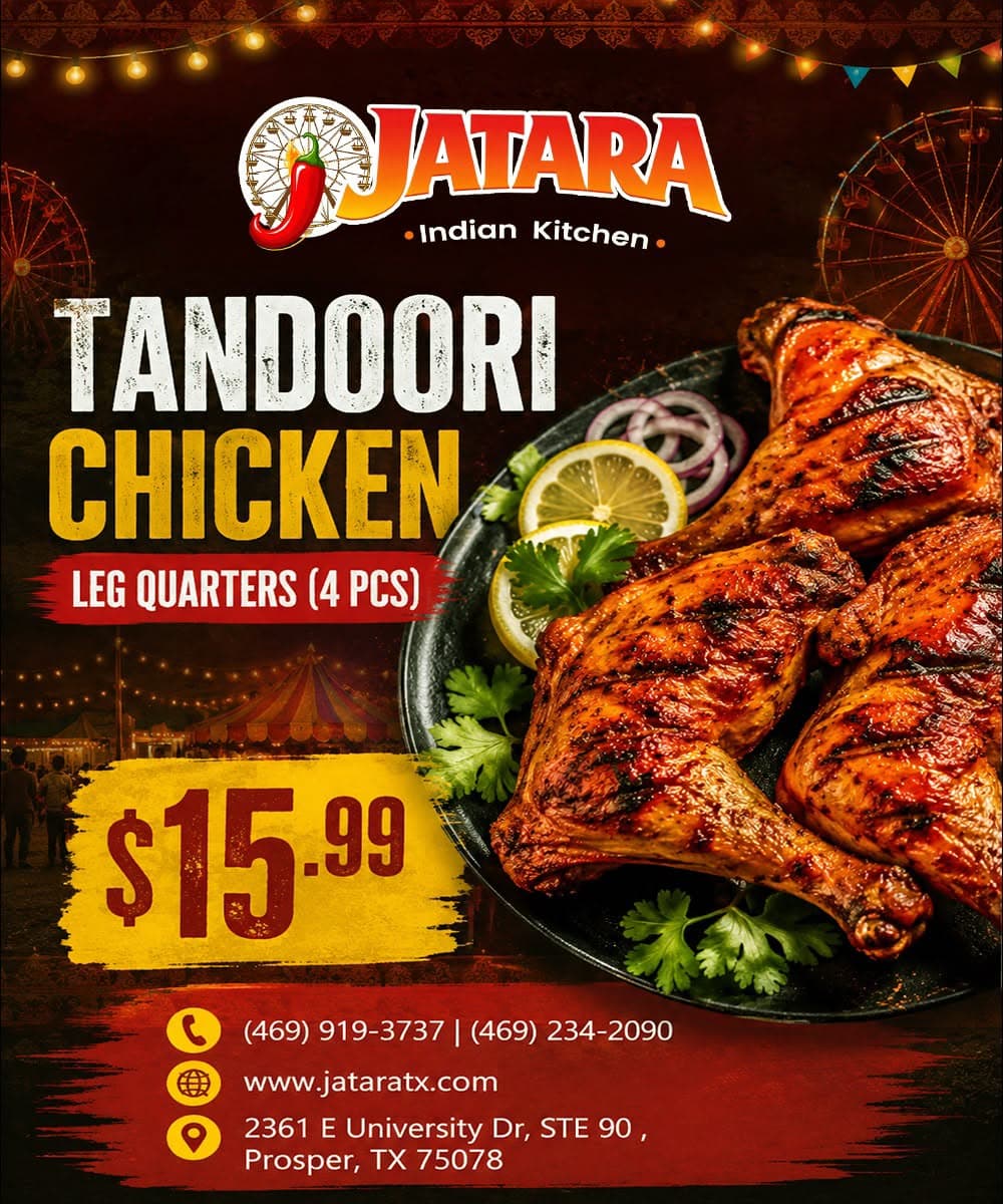 Tandoori Chicken Leg Quarters (4 Pcs) for $15.99
